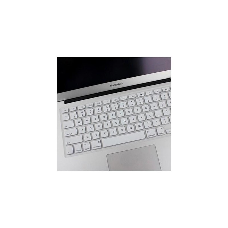 Protège clavier Silicone transparent MacBook 13/15/17 Blanc